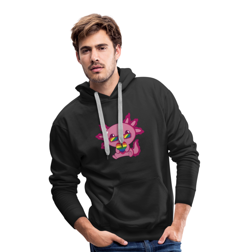 LGBTQ+ Axolotl "Männer" Hoodie - Schwarz