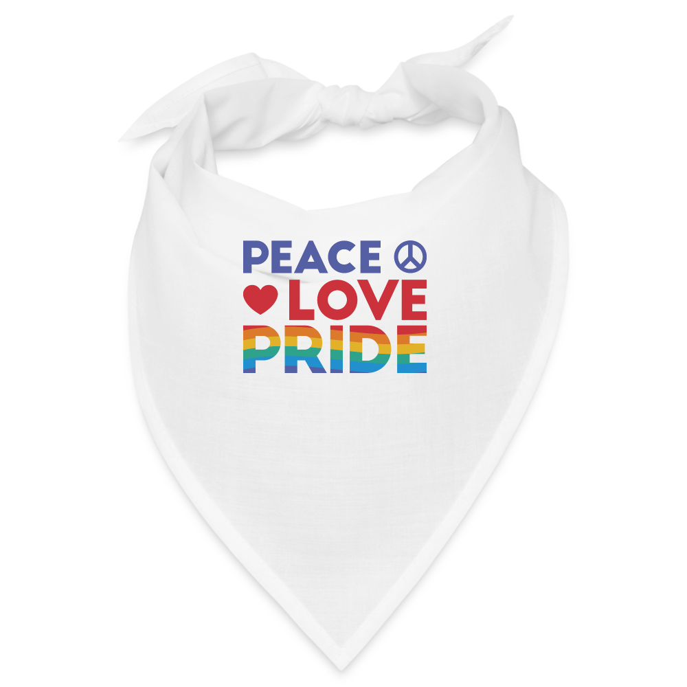 Peace Love Pride Bandana - weiß