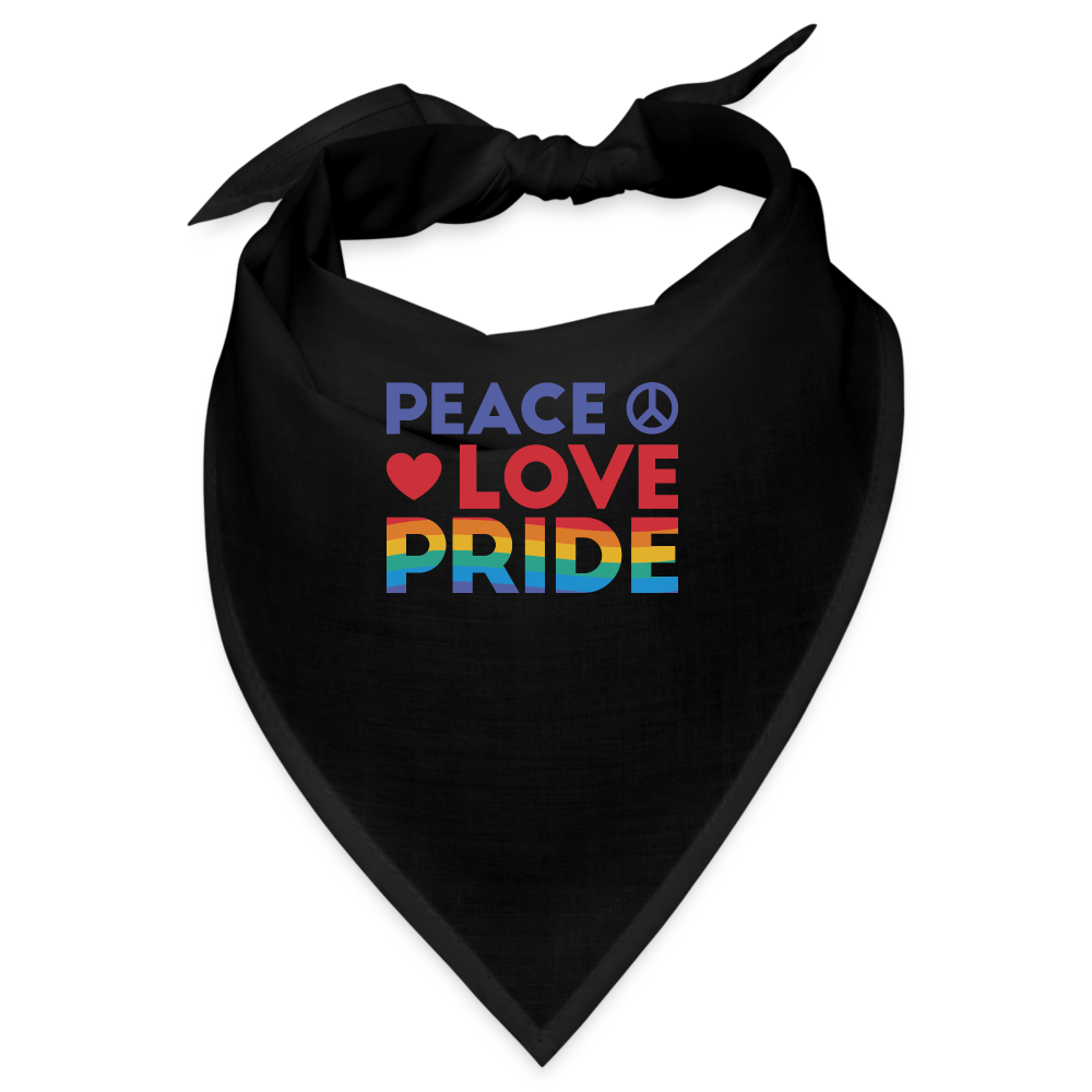Peace Love Pride Bandana - Schwarz