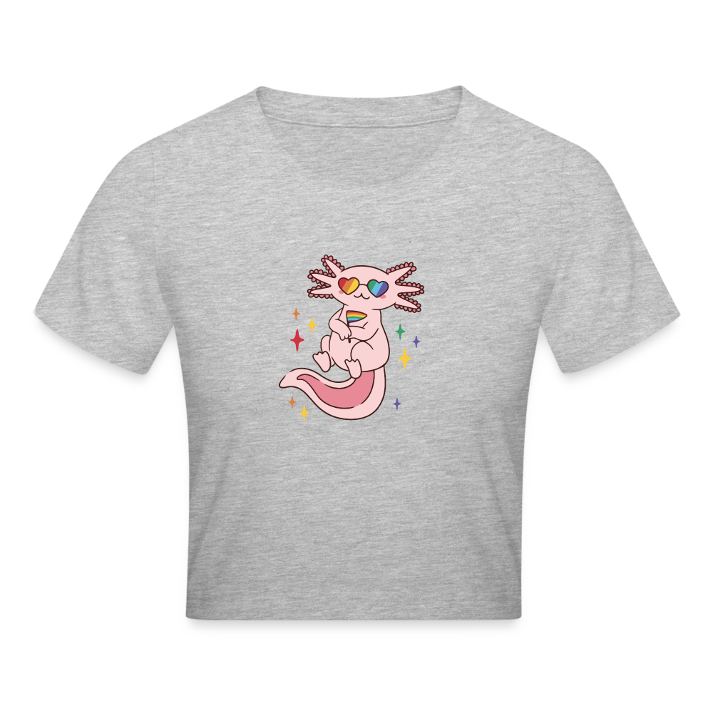 Big Pride Axolotl Cropped T-Shirt - Grau meliert