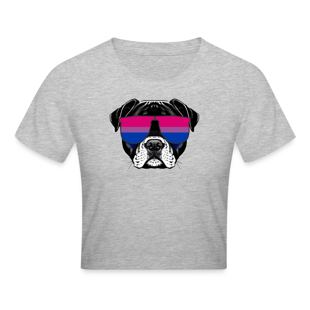 Bisexual Doggo Cropped T-Shirt - Grau meliert