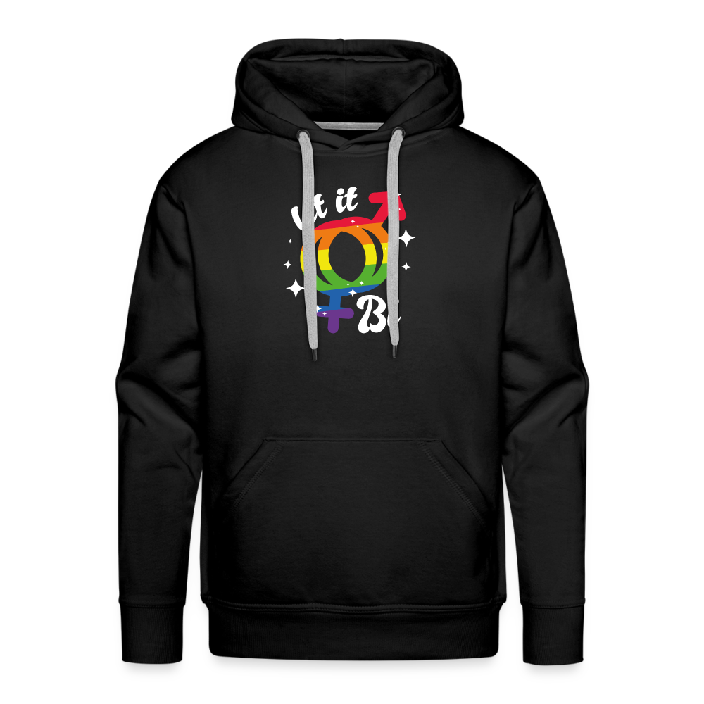 Let it Bi "Männer" Hoodie - Schwarz