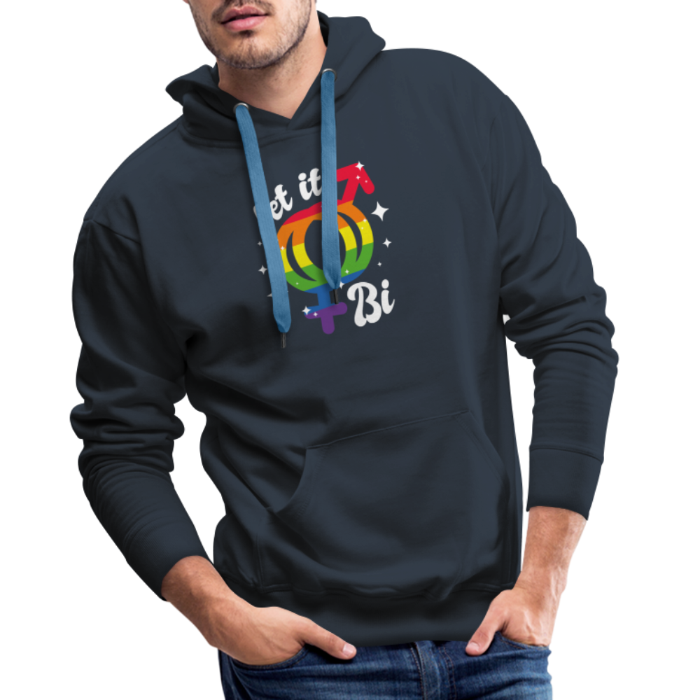 Let it Bi "Männer" Hoodie - Navy