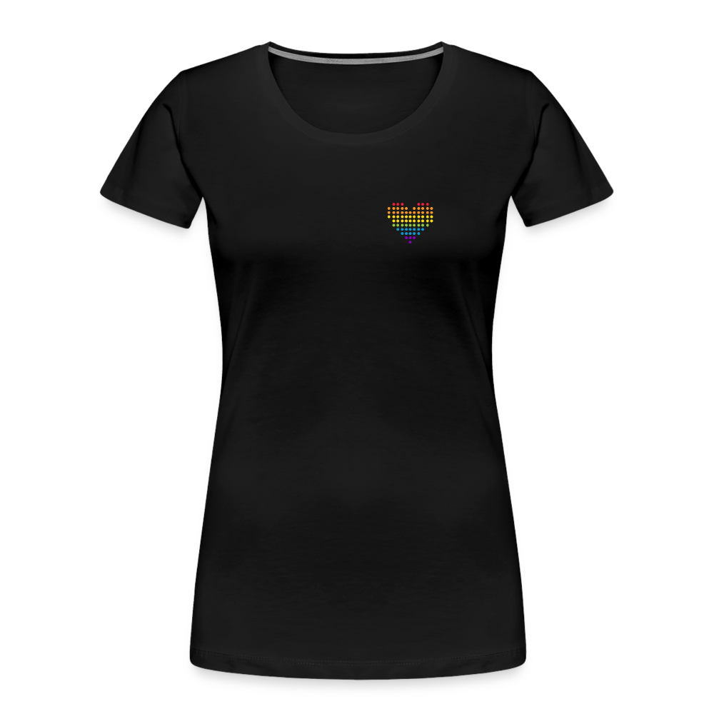 Punktherz "Frauen" T-Shirt - Schwarz