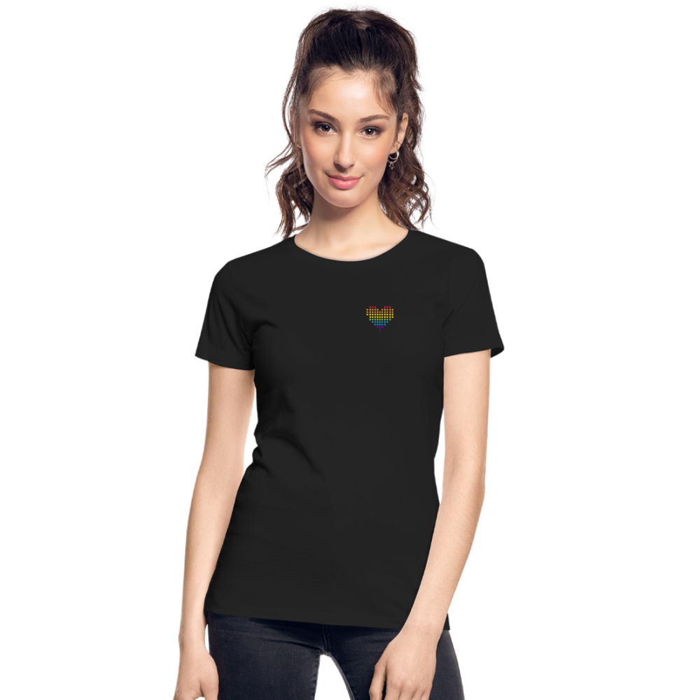 Punktherz "Frauen" T-Shirt - Schwarz
