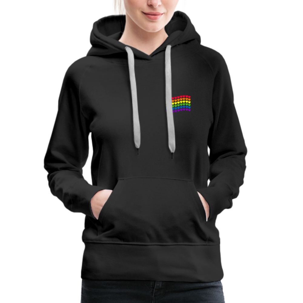 Herzenflagge "Frauen" Hoodie - Schwarz