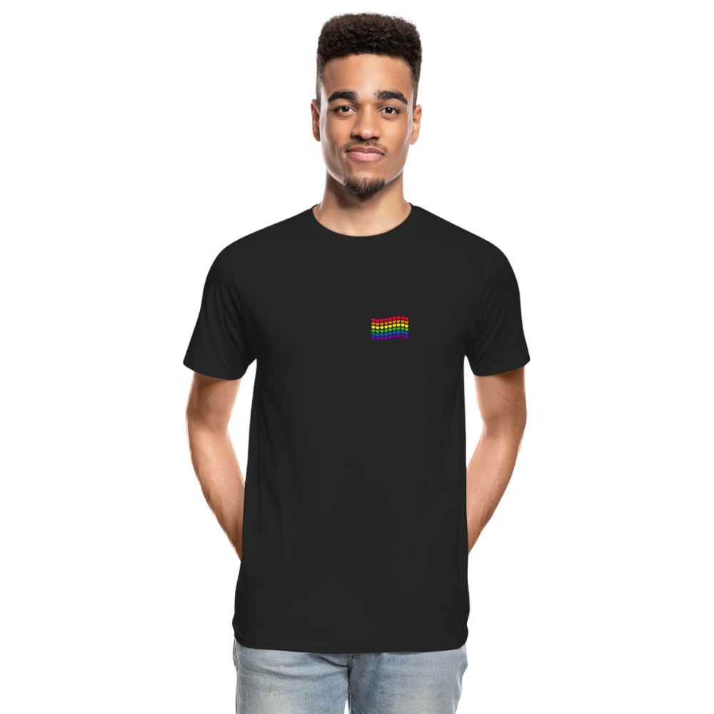 Herzenflagge "Männer" T-Shirt - Schwarz