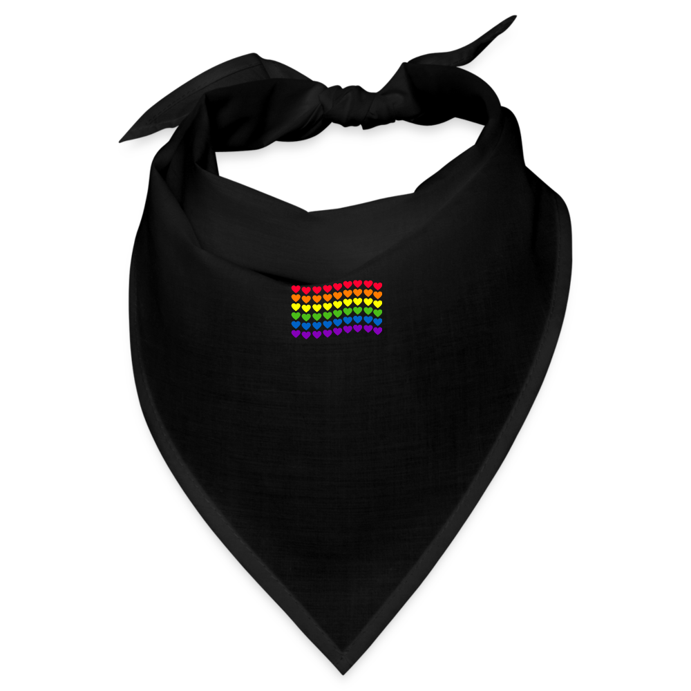 Herzenflagge Bandana - Schwarz