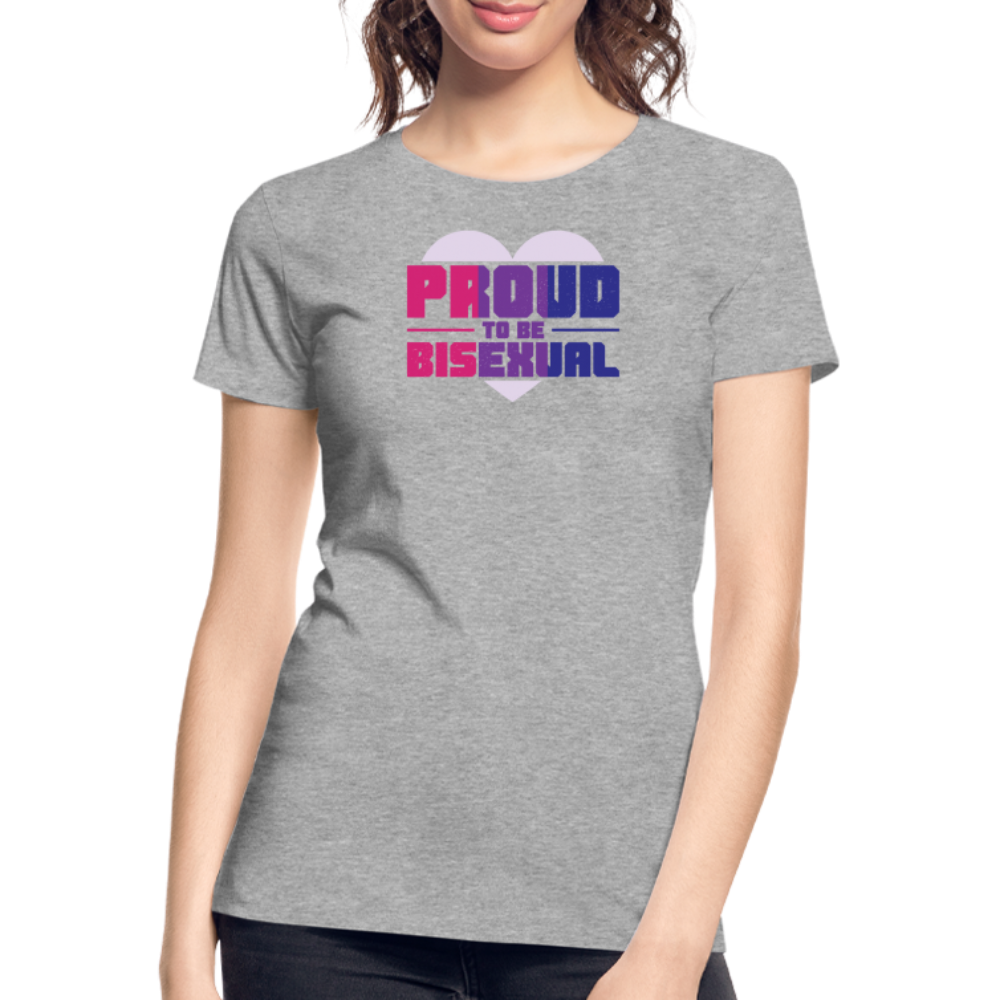 Proud to be Bisexual "Frauen" T-Shirt - Grau meliert