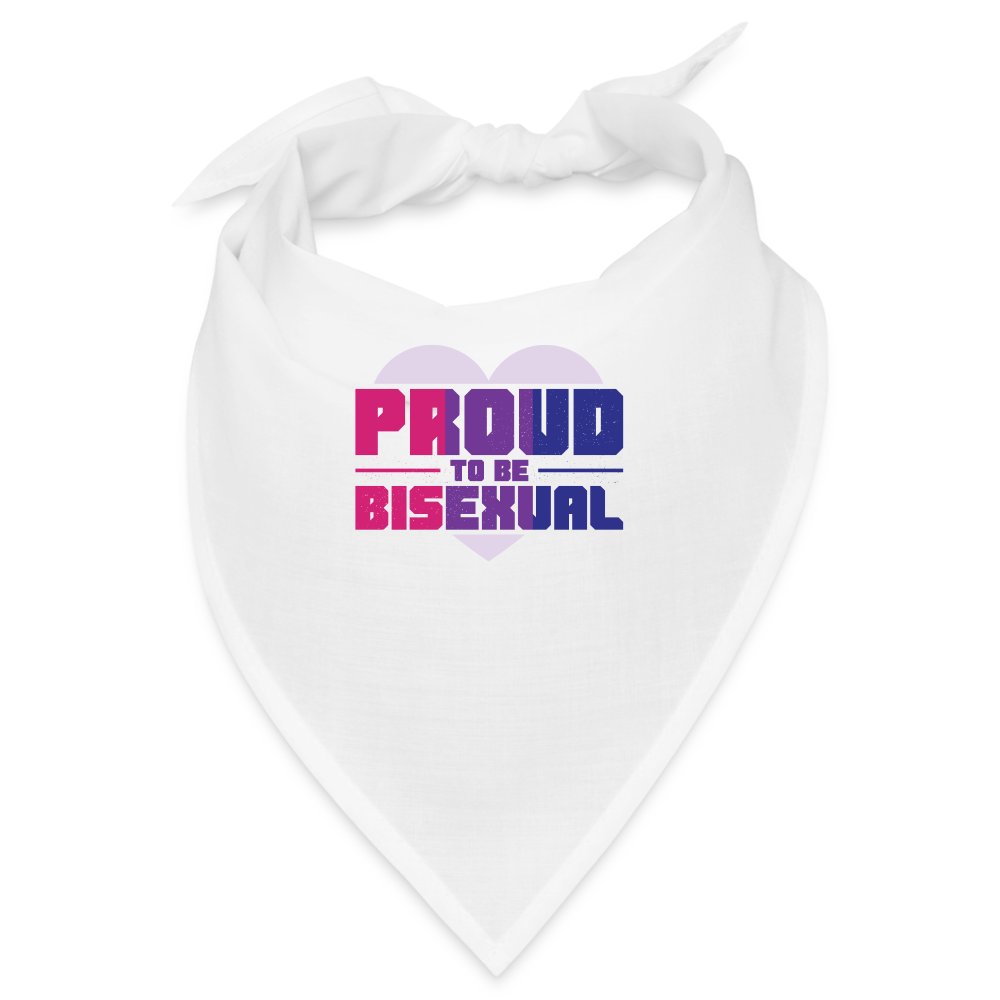 Proud to be Bisexual Bandana - weiß