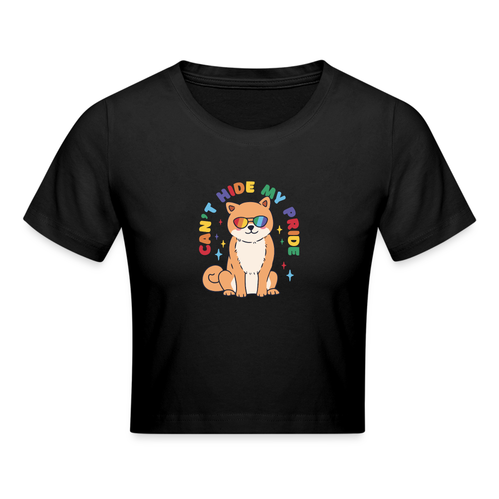 Can't Hide my Pride Doggo Cropped T-Shirt - Schwarz