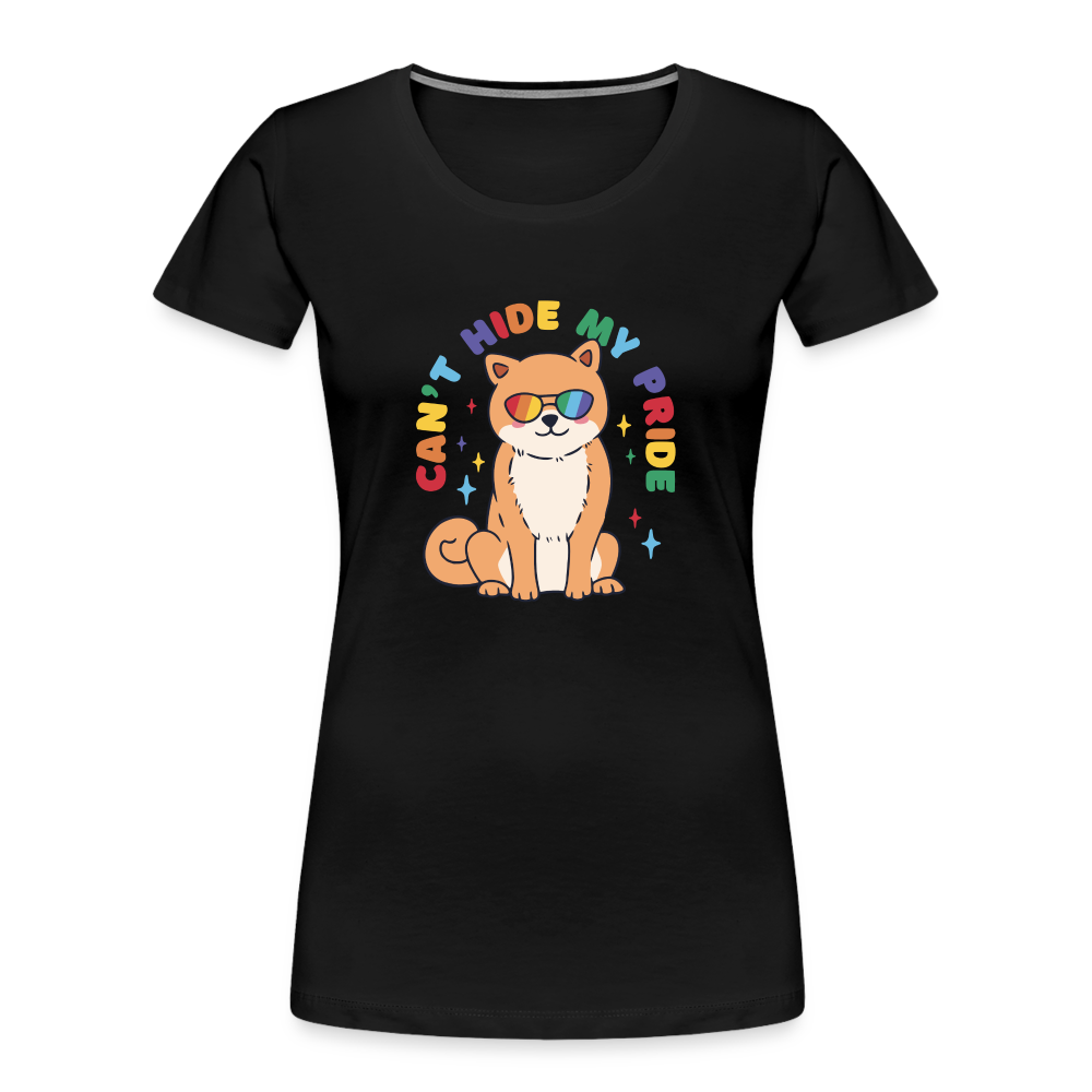 Can't Hide my Pride Doggo "Frauen" T-Shirt - Schwarz