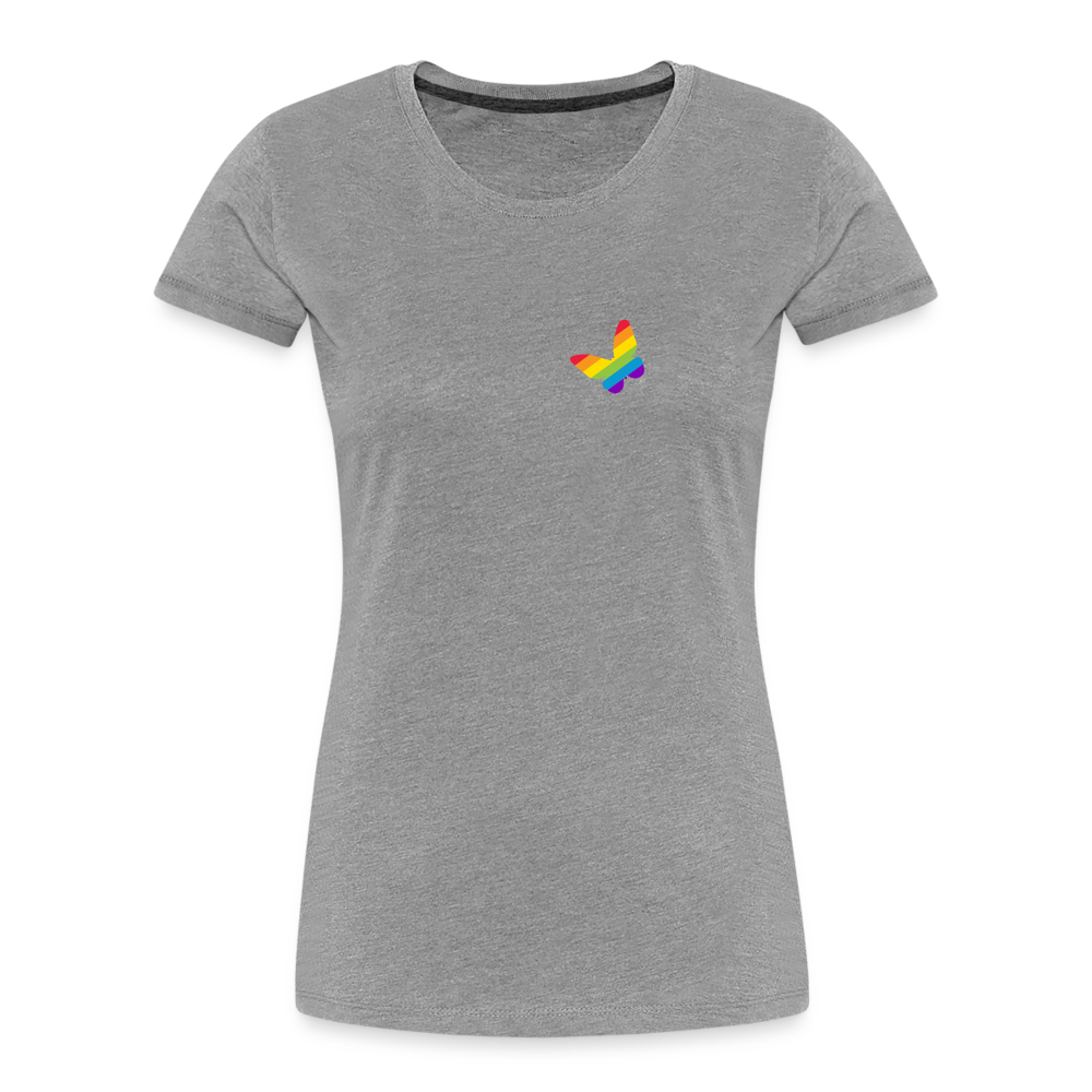 Regenbogen Schmetterling "Frauen" T-Shirt - Grau meliert