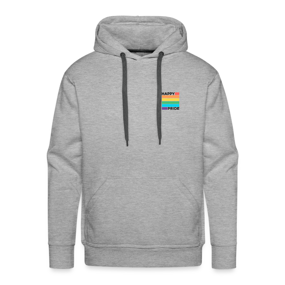 Happy Pride Badge "Männer" Hoodie - Grau meliert