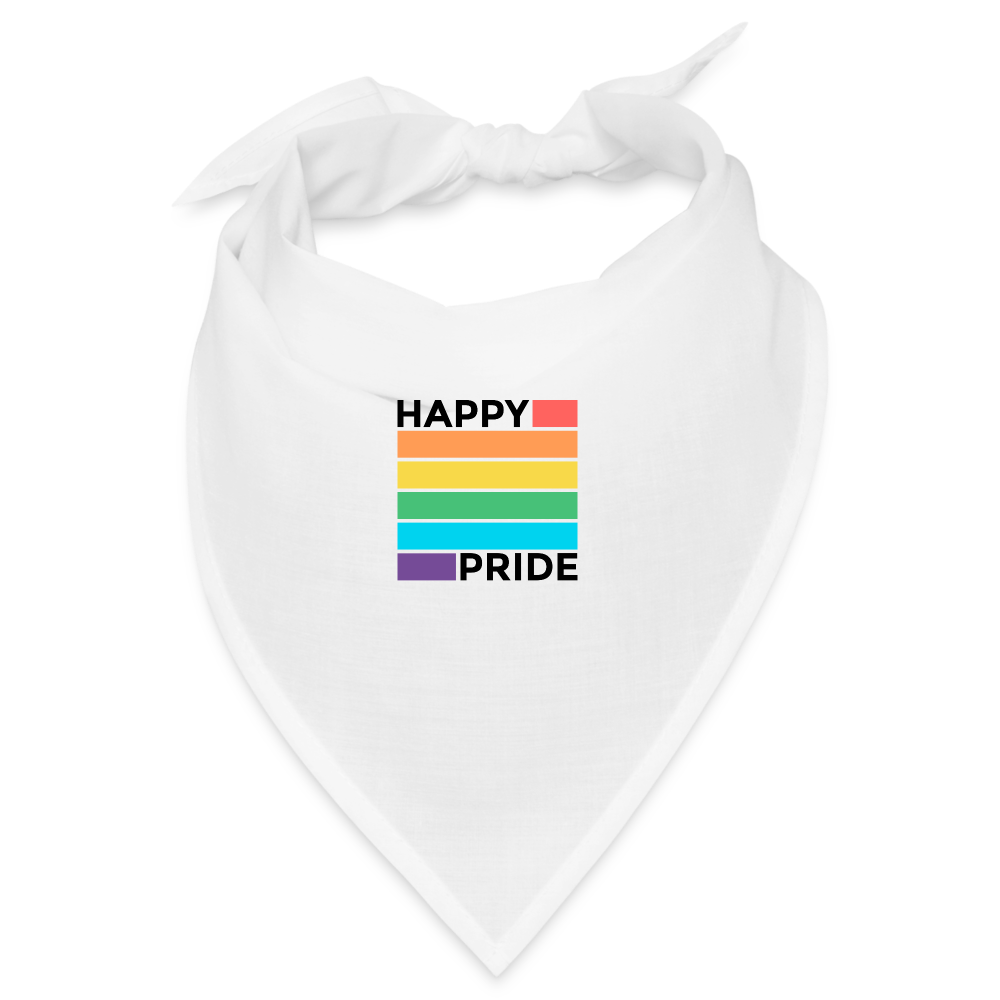 Happy Pride Badge Bandana - weiß