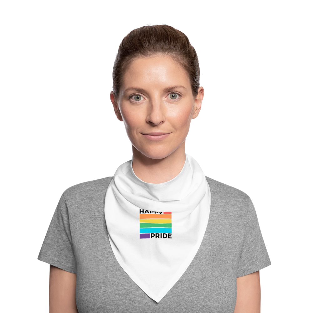 Happy Pride Badge Bandana - weiß