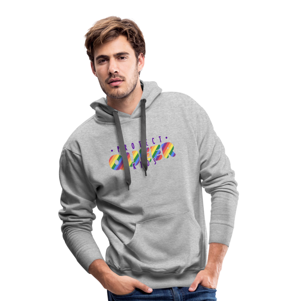 Protect Queer Kids "Männer" Hoodie - Grau meliert