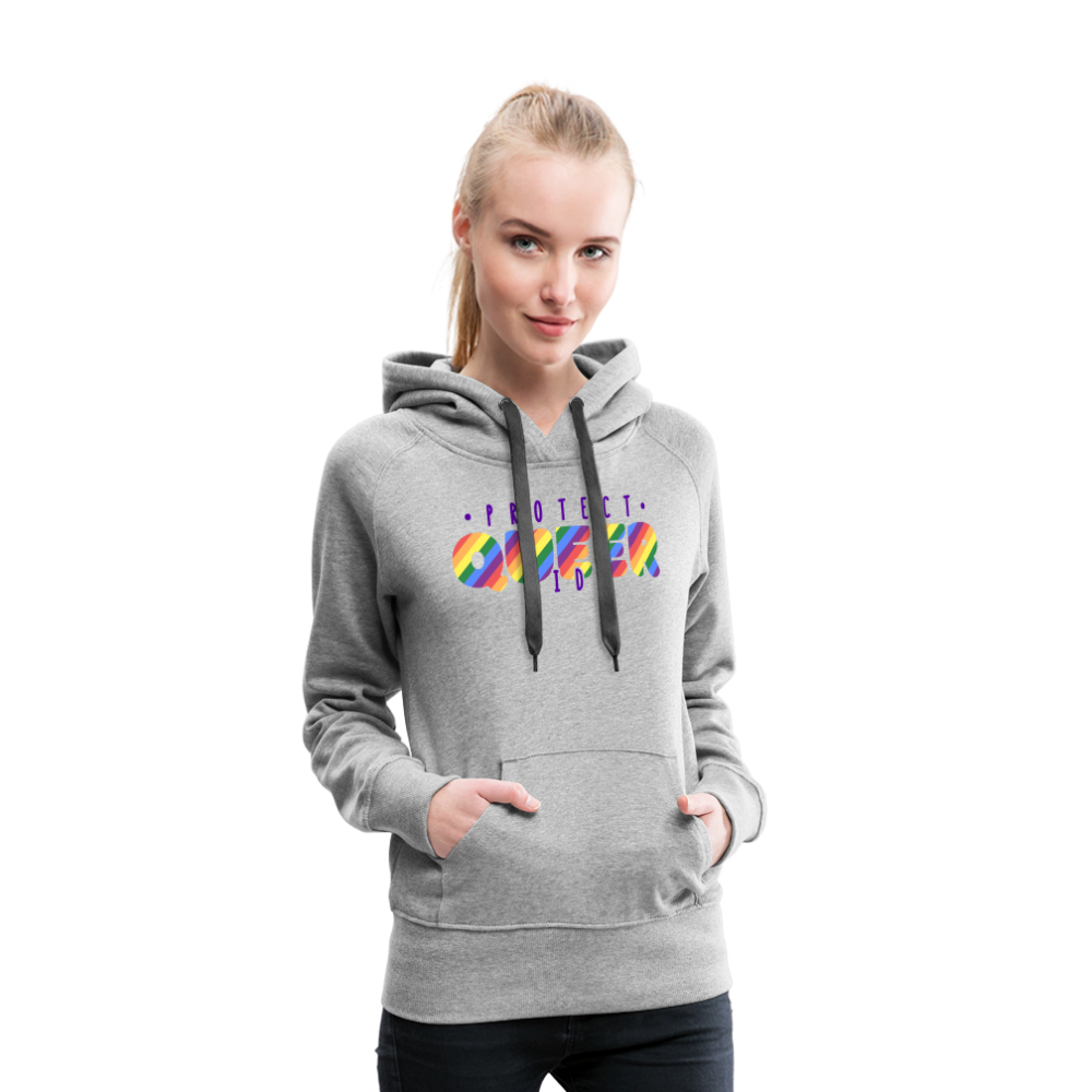 Protect Queer Kids "Frauen" Hoodie - Grau meliert