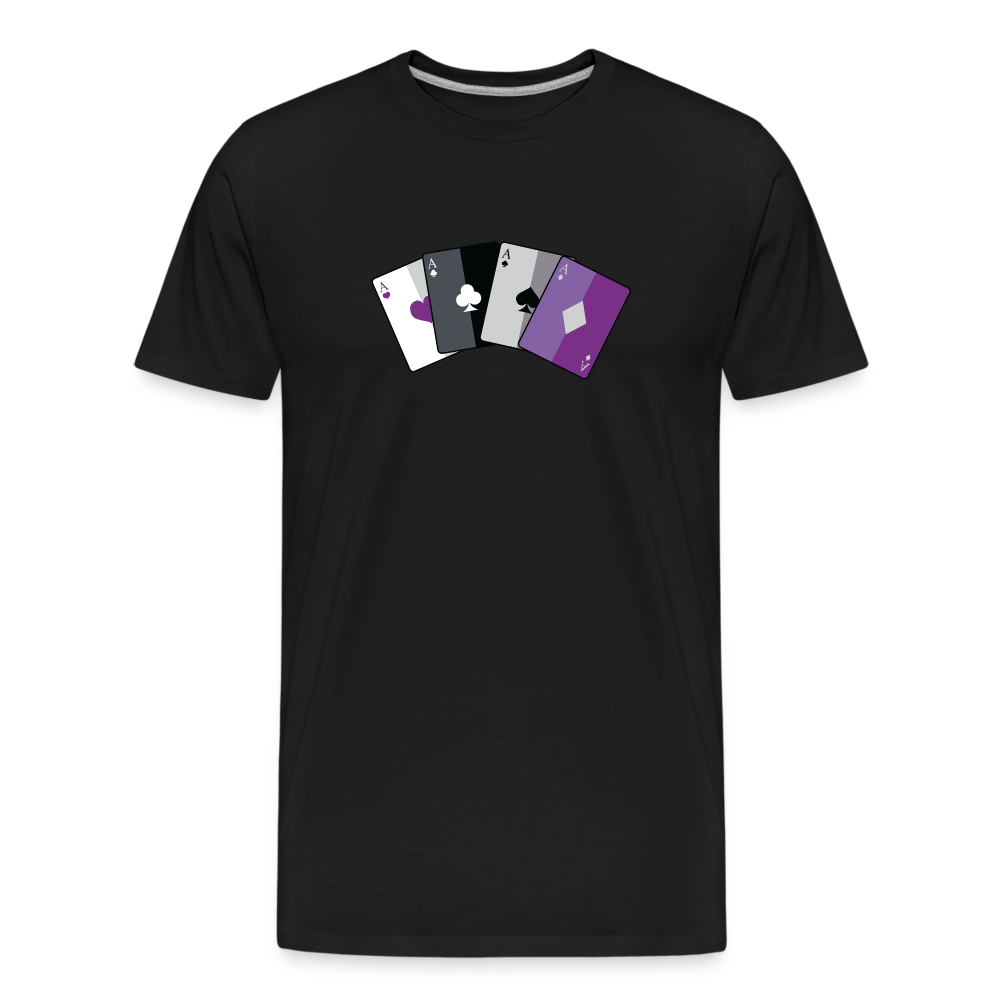 Asexual Spielkarten "Männer" T-Shirt - Schwarz
