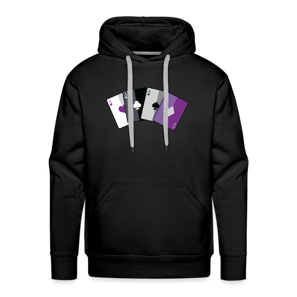 Asexual Spielkarten "Männer" Hoodie - Schwarz