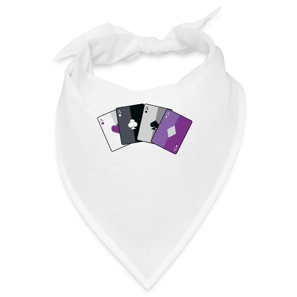 Asexual Spielkarten Bandana - weiß