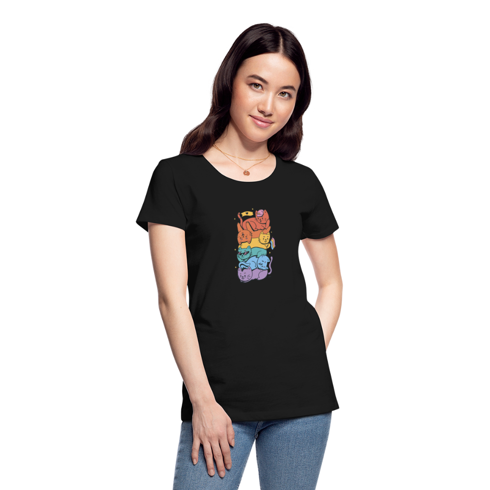 LGBTQ+ Katzen "Frauen" T-Shirt - Schwarz