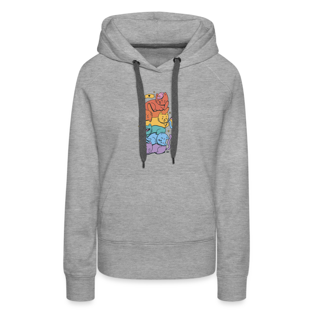 LGBTQ+ Katzen "Frauen" Hoodie - Grau meliert