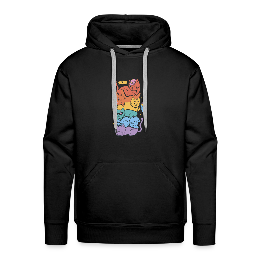 LGBTQ+ Katzen "Männer" Hoodie - Schwarz