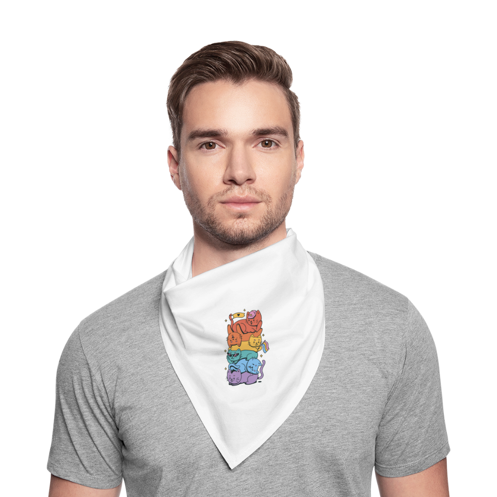 LGBTQ+ Katzen Bandana - weiß