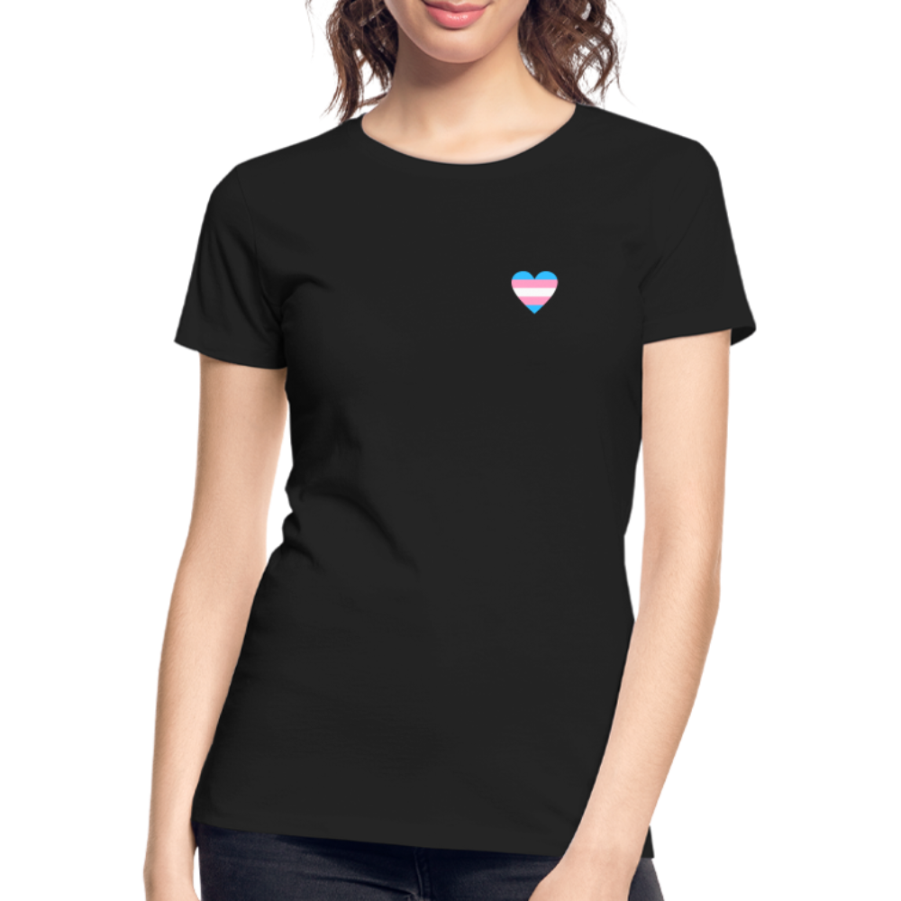 Trans Herz "Frauen" T-Shirt - Schwarz