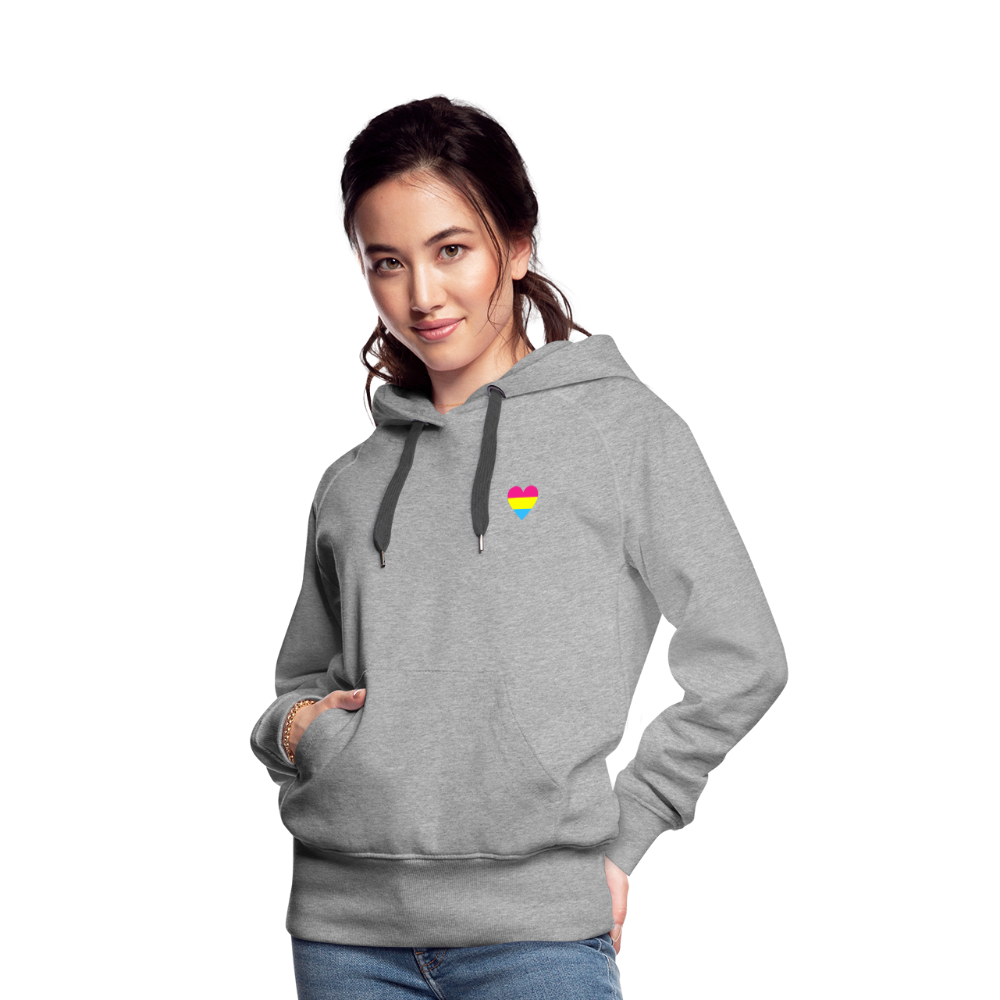 Pan Herz "Frauen" Hoodie - Grau meliert