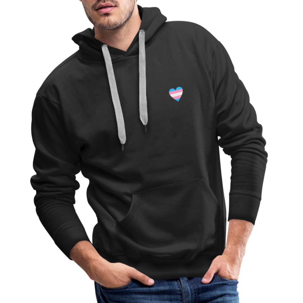 Trans Herz "Männer" Hoodie - Schwarz