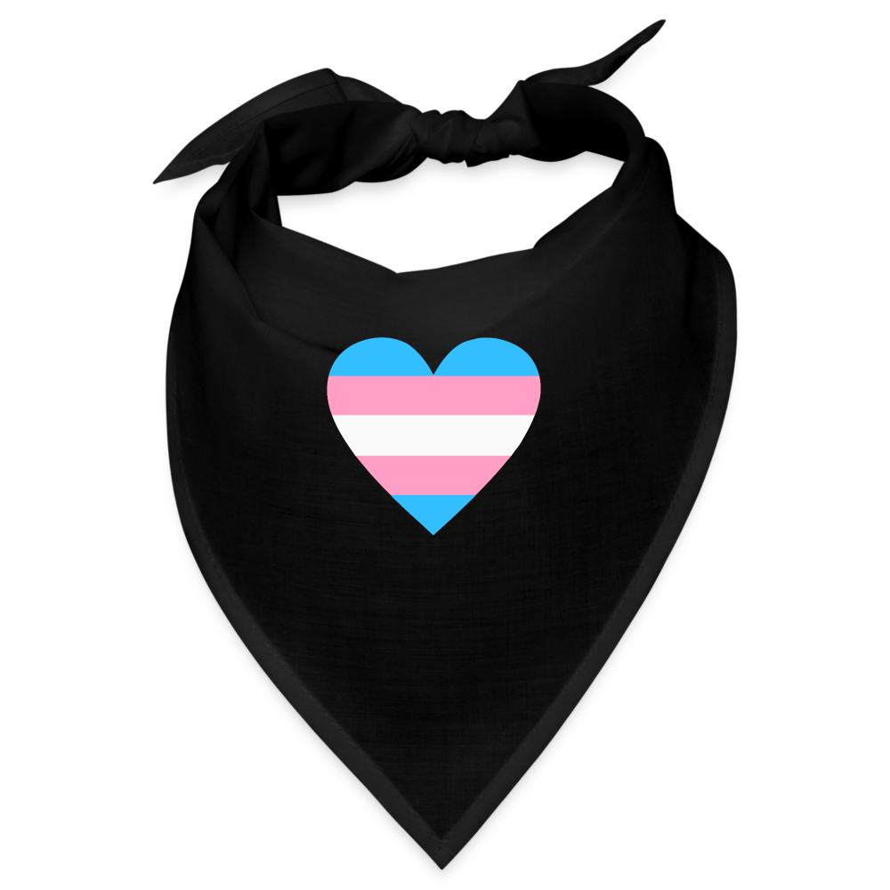 Trans Herz Bandana - Schwarz