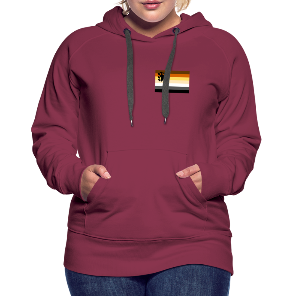 Bären Flagge "Frauen" Hoodie - Bordeaux