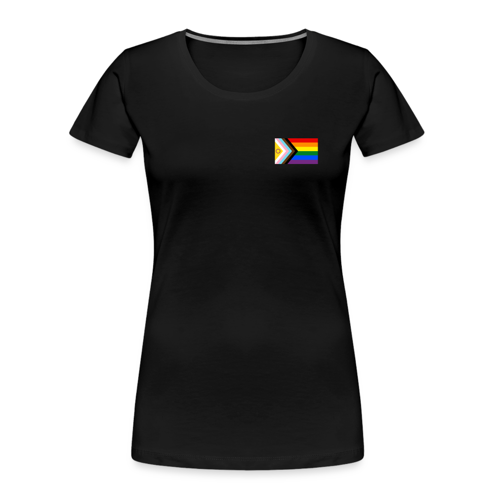 Intersex Inclusive Progress Pride Flag "Frauen" T-Shirt - Schwarz