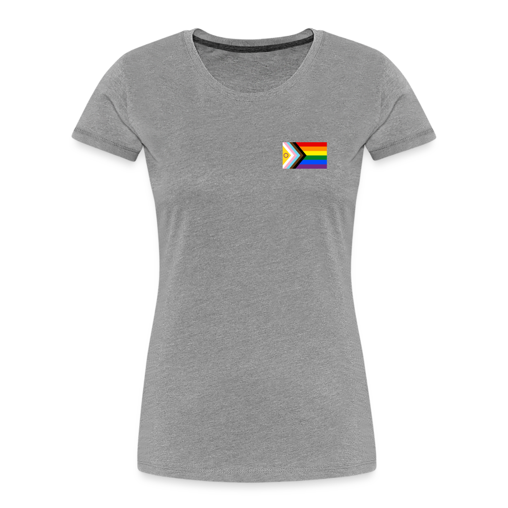 Intersex Inclusive Progress Pride Flag "Frauen" T-Shirt - Grau meliert