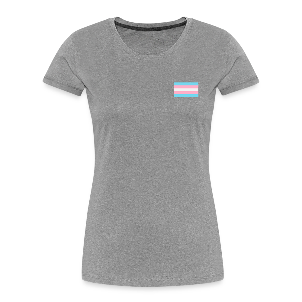 Trans Pride Flag "Frauen" T-Shirt - Grau meliert