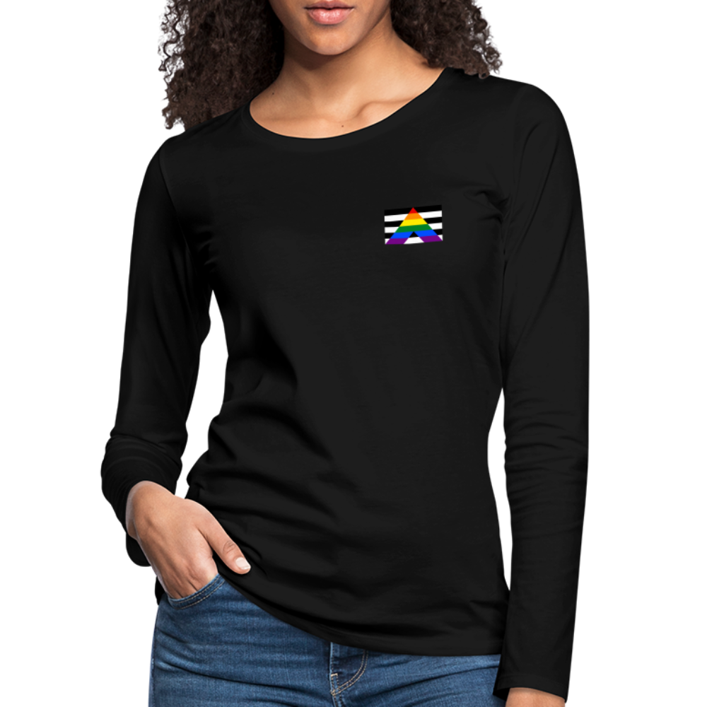 Straight Ally Pride Flag "Frauen" Langarmshirt - Schwarz