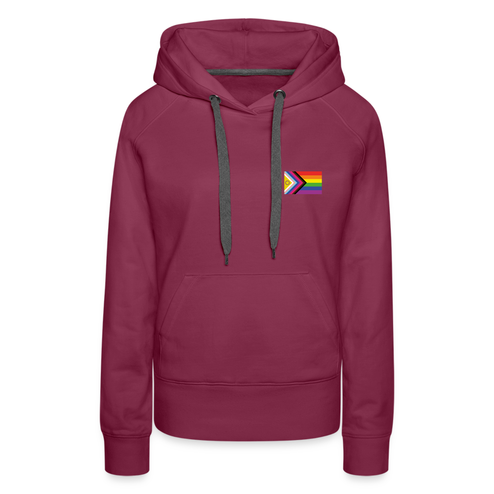 Bi+ Inklusive Progress Pride Flag "Frauen" Hoodie - Bordeaux