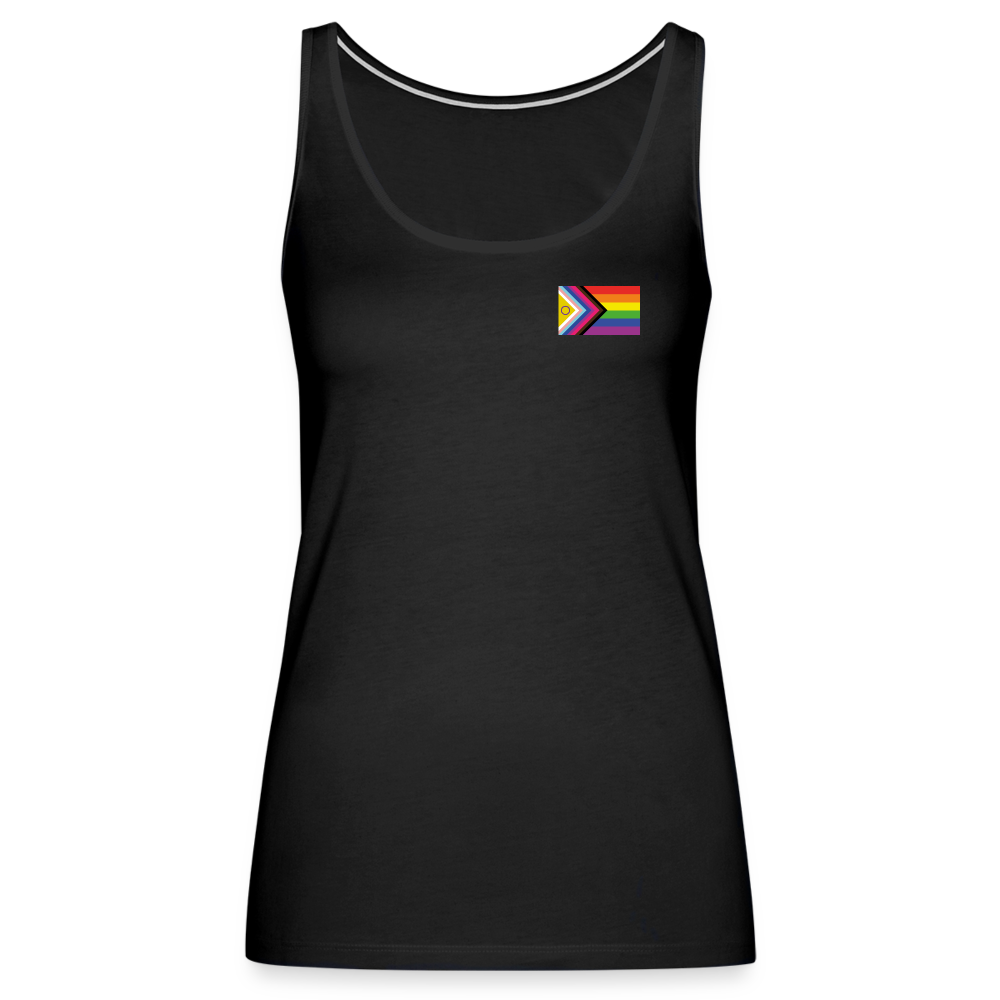 Bi+ Inklusive Progress Pride Flag "Frauen" Tank Top - Schwarz