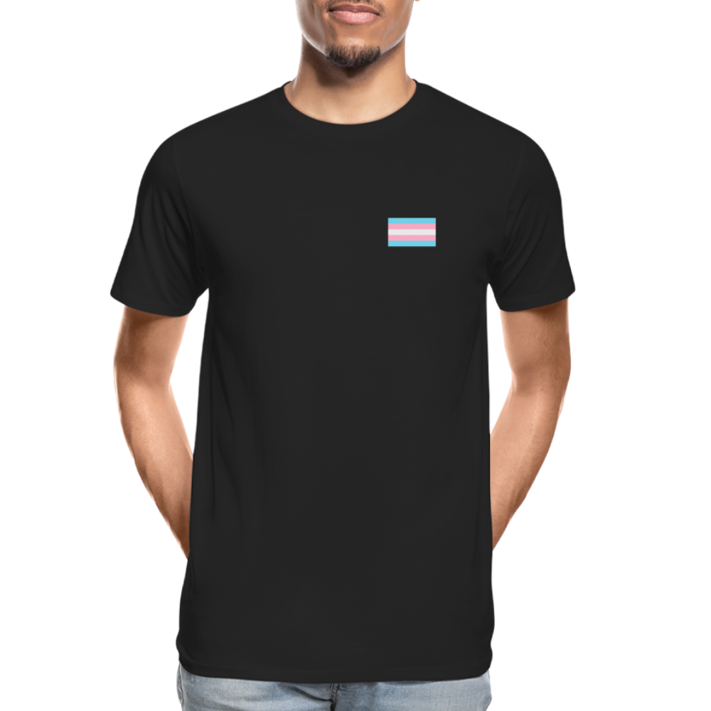 Trans Pride Flag "Männer" T-Shirt - Schwarz
