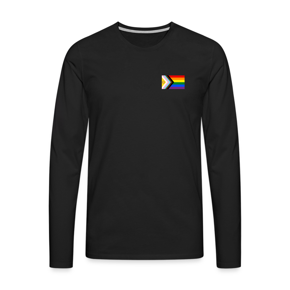 Intersex Inclusive Progress Pride Flag "Männer" Langarmshirt - Schwarz