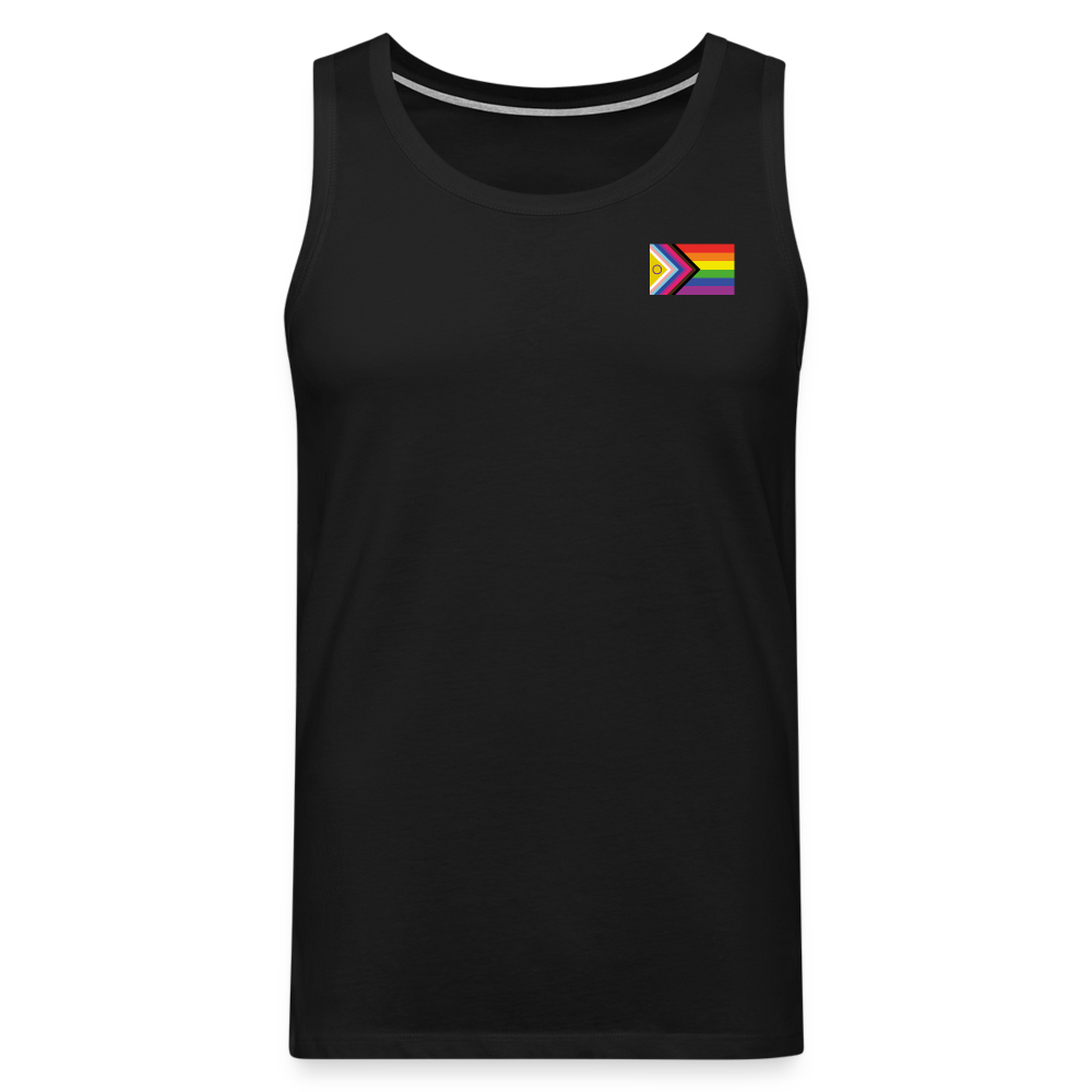 Bi+ Inklusive Progress Pride Flag "Männer" Tank Top - Schwarz