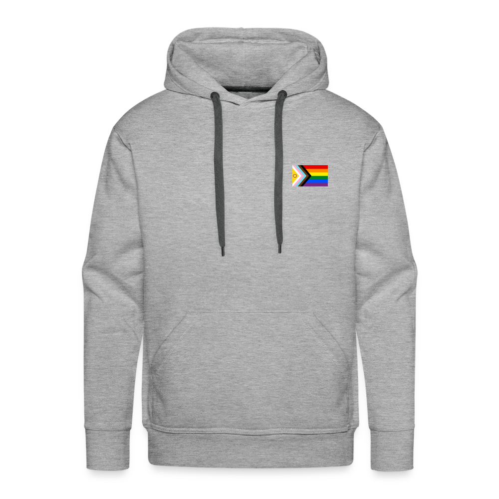 Intersex Inclusive Progress Pride Flag "Männer" Hoodie - Grau meliert