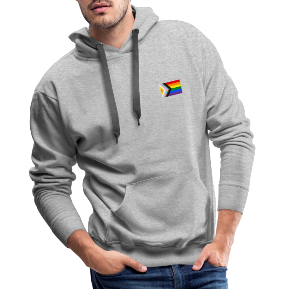 Intersex Inclusive Progress Pride Flag "Männer" Hoodie - Grau meliert