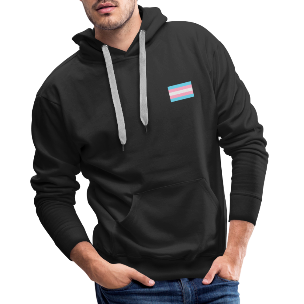 Trans Pride Flag "Männer" Hoodie - Schwarz