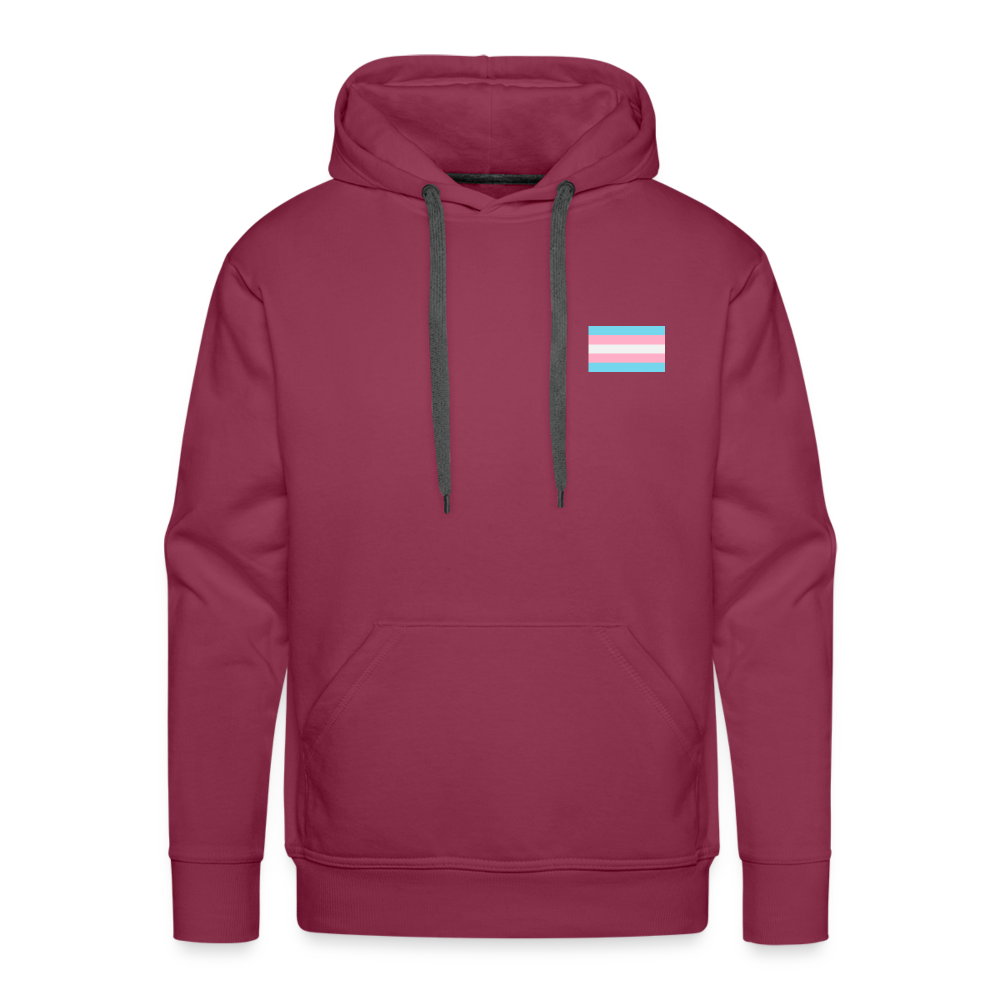 Trans Pride Flag "Männer" Hoodie - Bordeaux