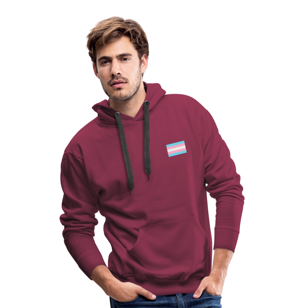 Trans Pride Flag "Männer" Hoodie - Bordeaux