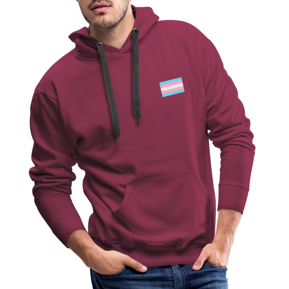 Trans Pride Flag "Männer" Hoodie - Bordeaux