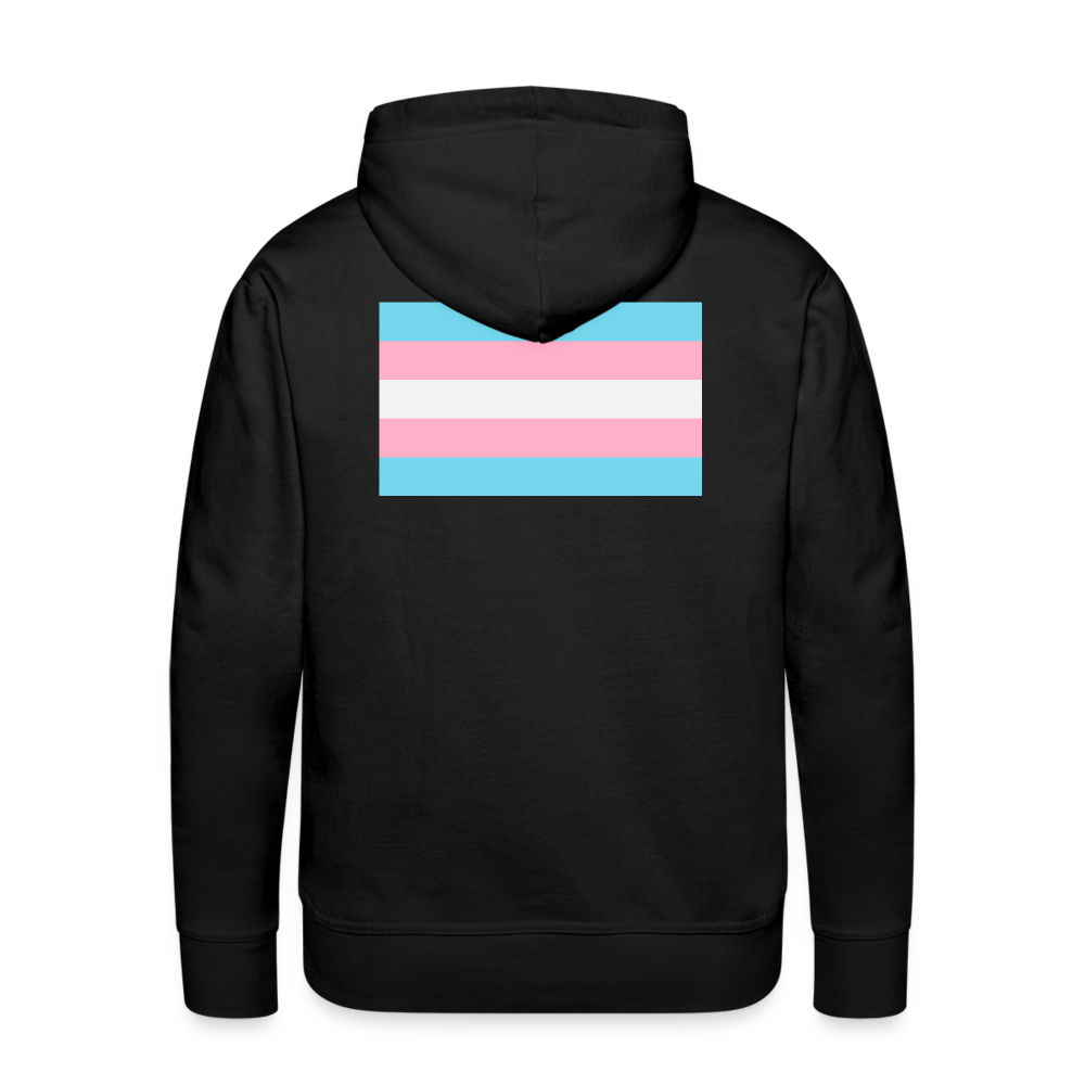 Trans Pride Flag Backprint "Männer" Hoodie - Schwarz